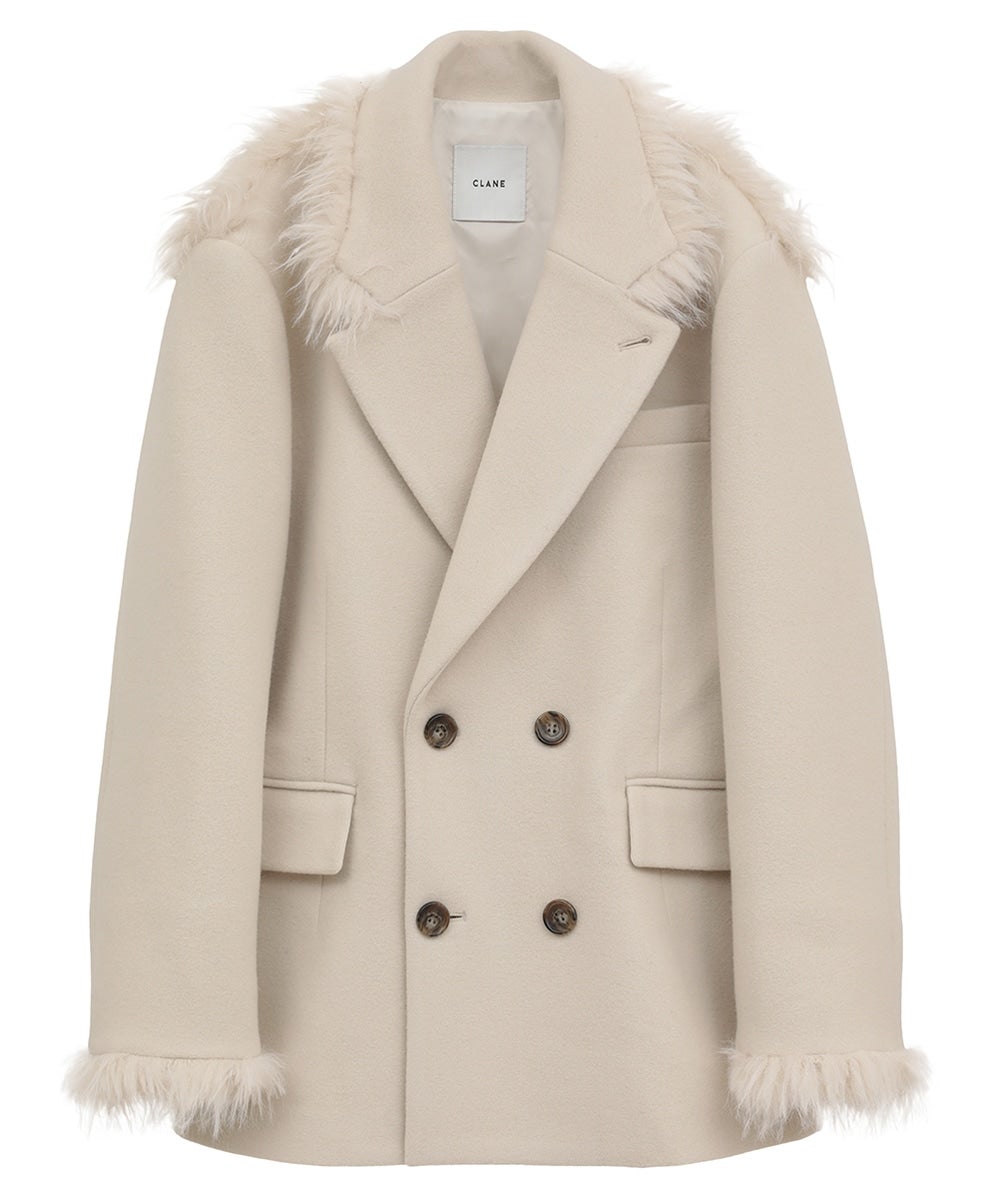FAKE FUR DOCKING OVER COAT