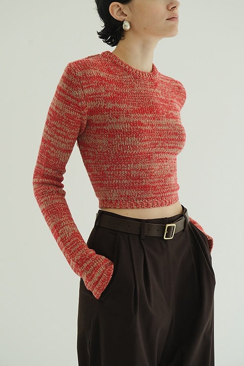 COTTON SHORT KNIT TOPS