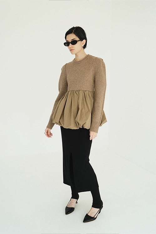 DOCKING POWERSHOULDER KNIT TOPS