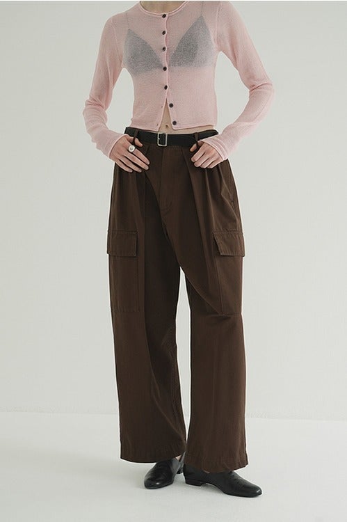 WIDE TUCK WORK PANTS