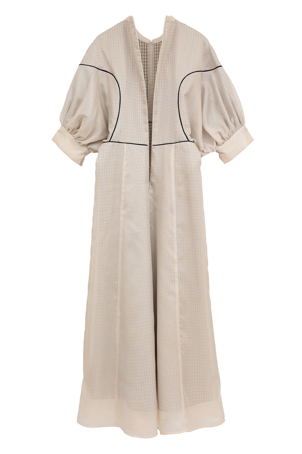 LE'RURE Sheer A-line onepiece マスタード スーツ・フォーマル