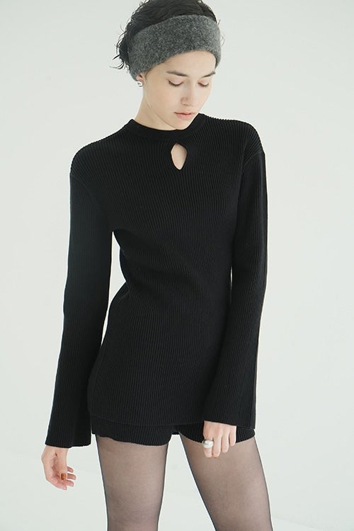 W FACE KNIT MINI ONEPIECE