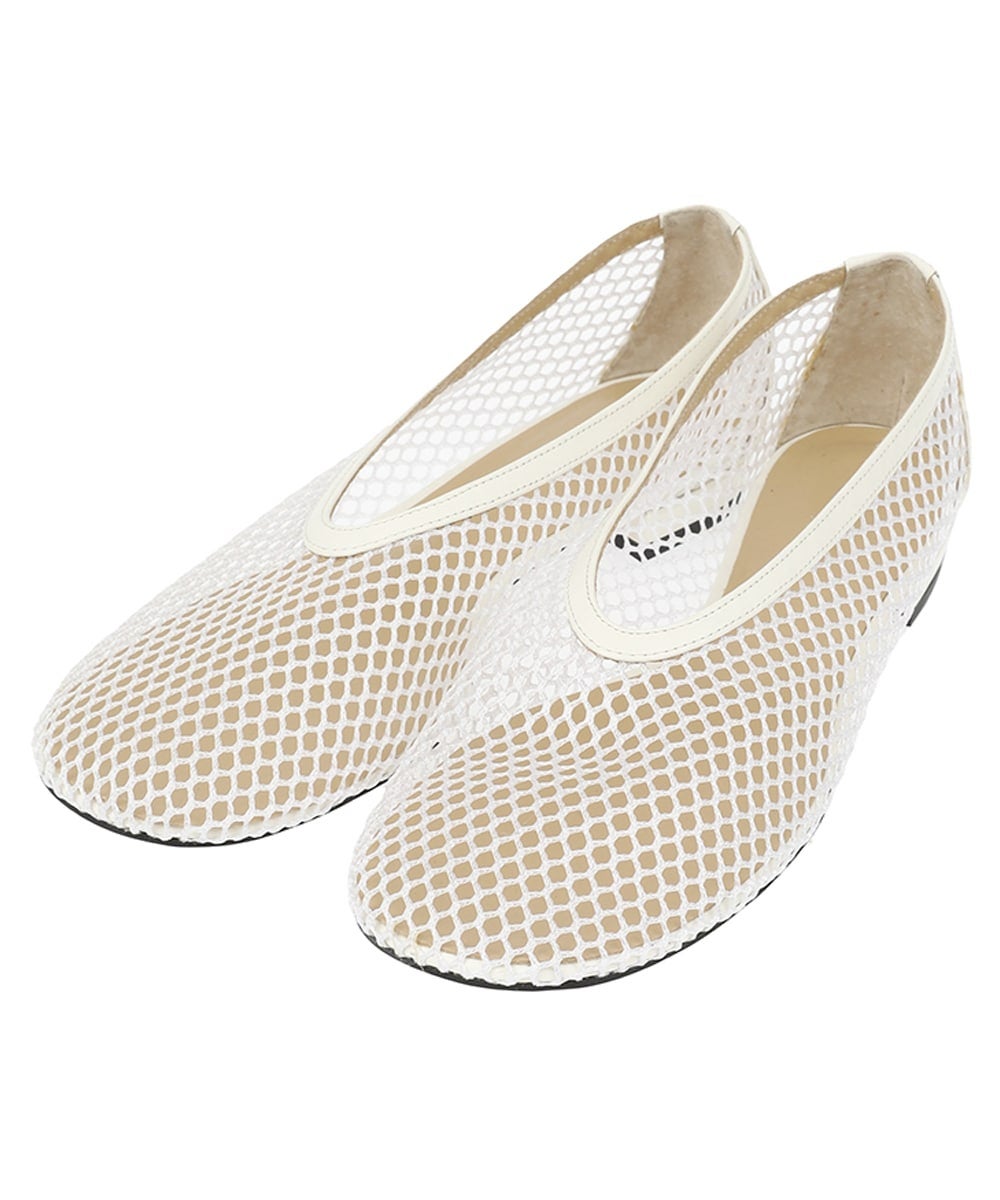 MESH OBLIQUE TOE FLAT SHOES