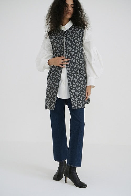 LEOPARD LONG GILET
