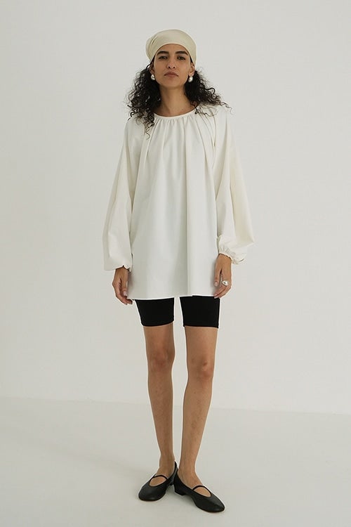 2WAY GATHER RASH GUARD BLOUSE