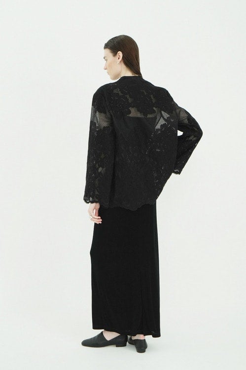 FLOWER LACE WIDE SHIRT JACKET