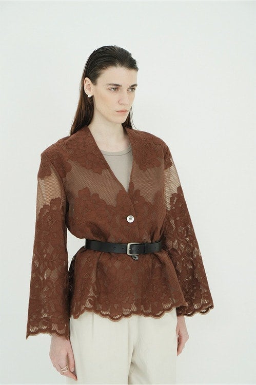 FLOWER LACE WIDE SHIRT JACKET