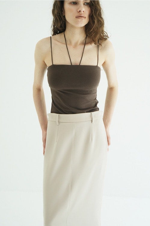 THIN CORD HALTER NECK TOPS