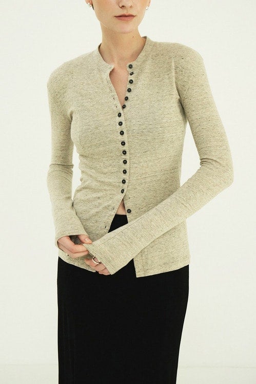 BUTTON DETAIL CUT TOPS