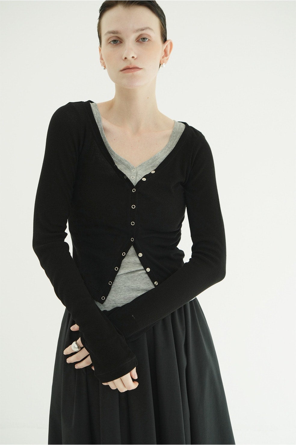 CURVED NECK LAYERED SET TOPS｜TOPS(トップス)｜CLANE OFFICIAL