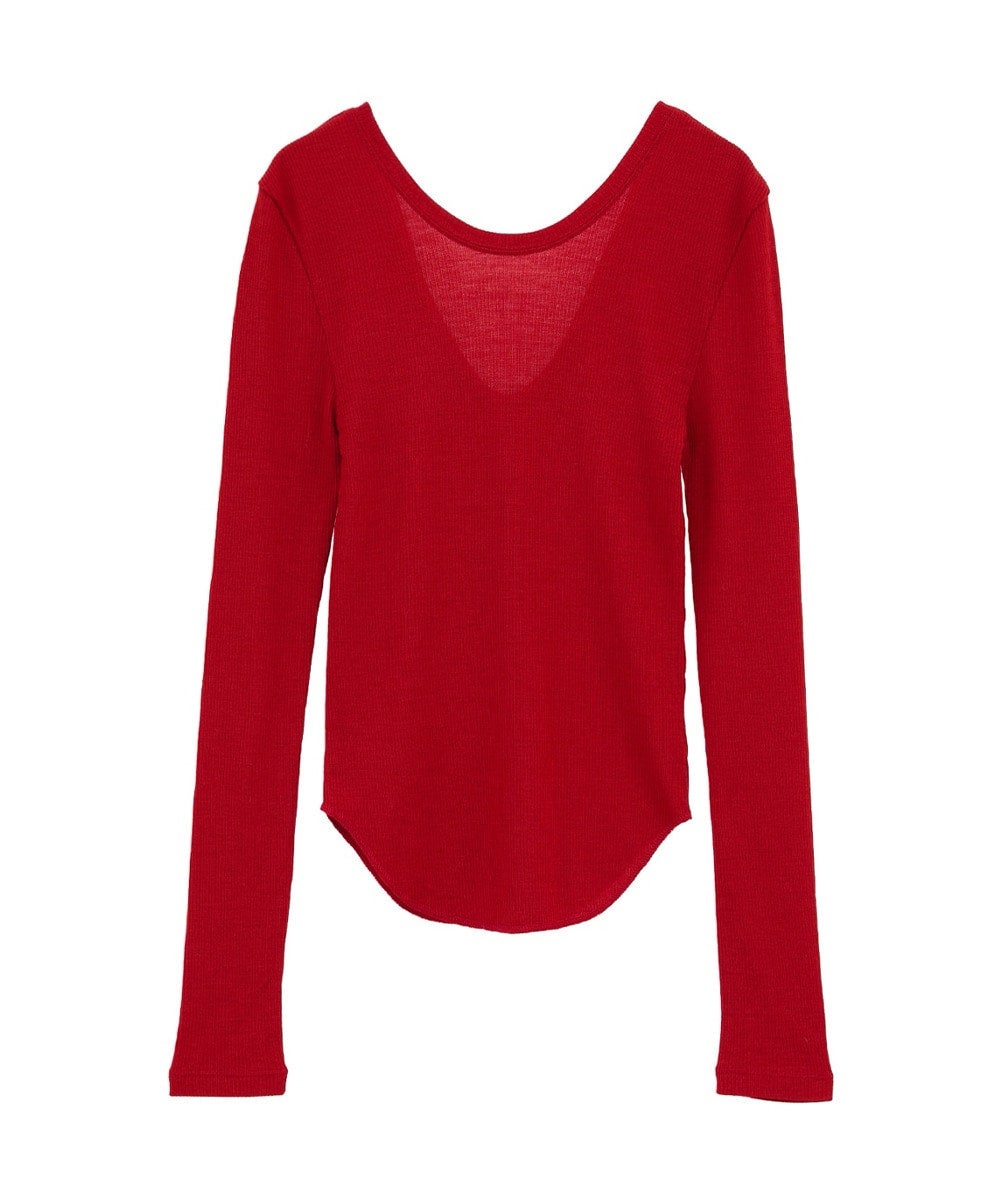W FACE WOOL RIB TOPS