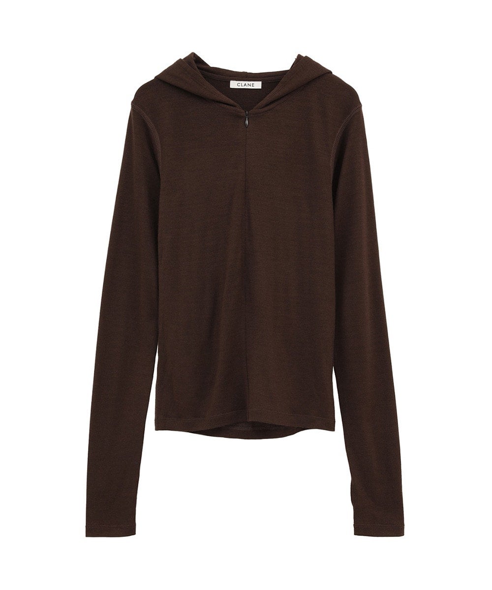 HALF ZIP WOOL HOODED TOPS｜TOPS(トップス)｜CLANE OFFICIAL ONLINE STORE