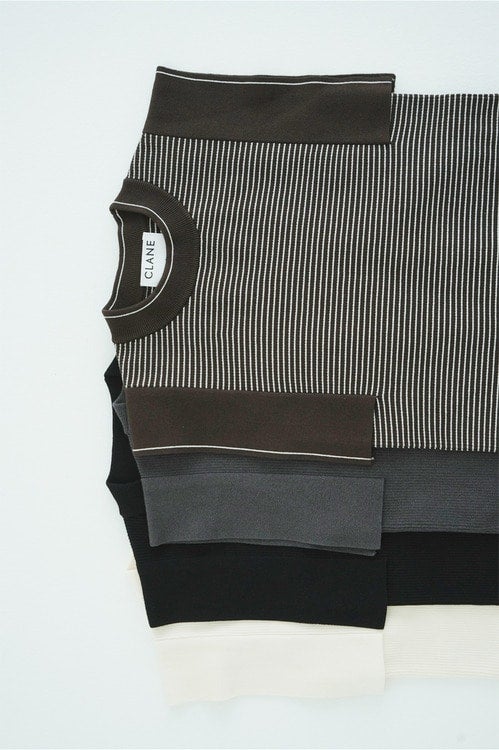 SQUARE SLEEVE KNIT TOPS