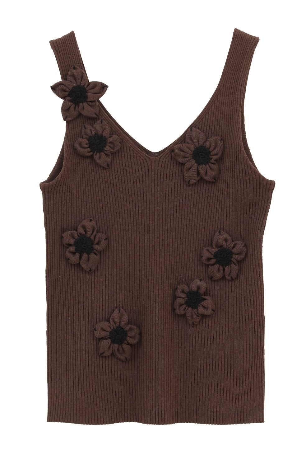 FLOWER MOTIF CAMI KNIT TOPS｜TOPS(トップス)｜CLANE OFFICIAL ONLINE