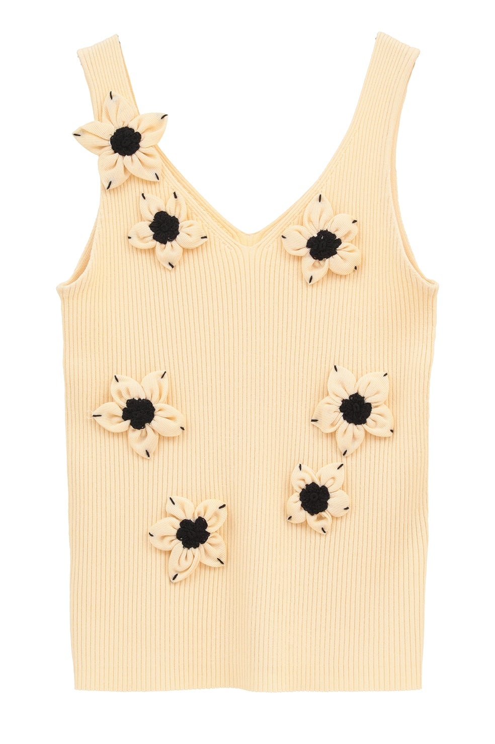 FLOWER MOTIF CAMI KNIT TOPS｜TOPS(トップス)｜CLANE OFFICIAL ONLINE