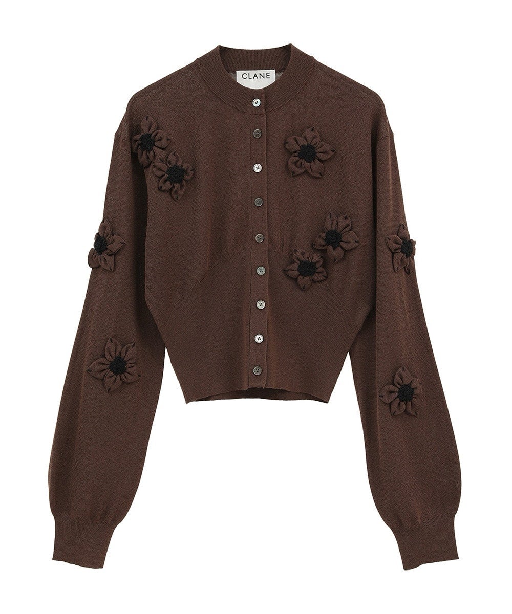 FLOWER MOTIF KNIT CARDIGAN
