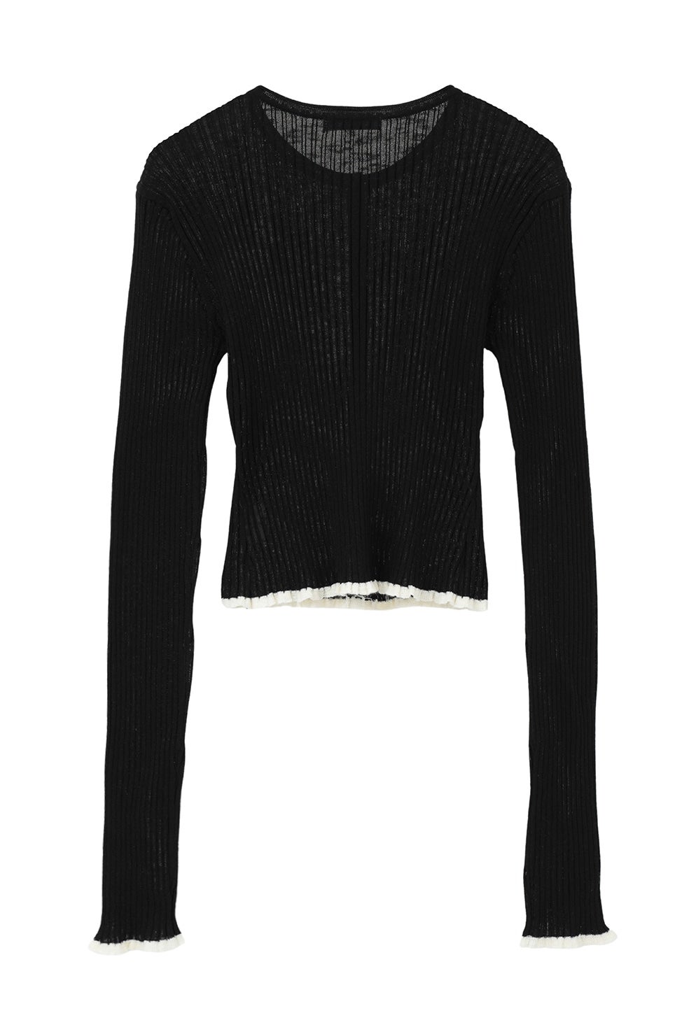 CONTRAST TRIM SHEER KNIT CARDIGAN｜TOPS(トップス)｜CLANE OFFICIAL