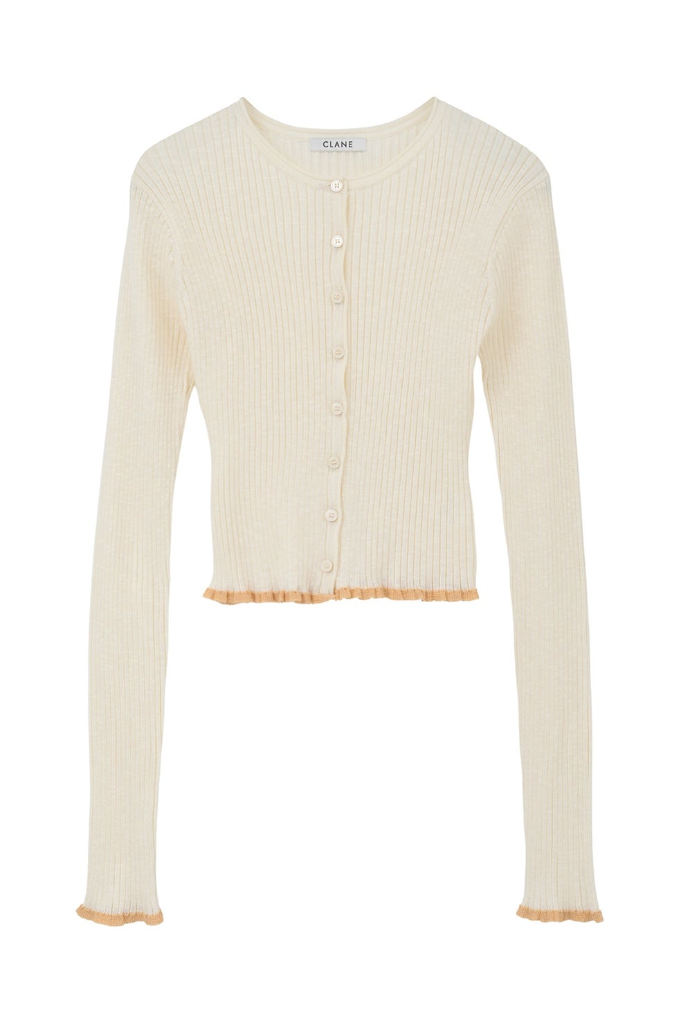 CONTRAST TRIM SHEER KNIT CARDIGAN｜TOPS(トップス)｜CLANE OFFICIAL
