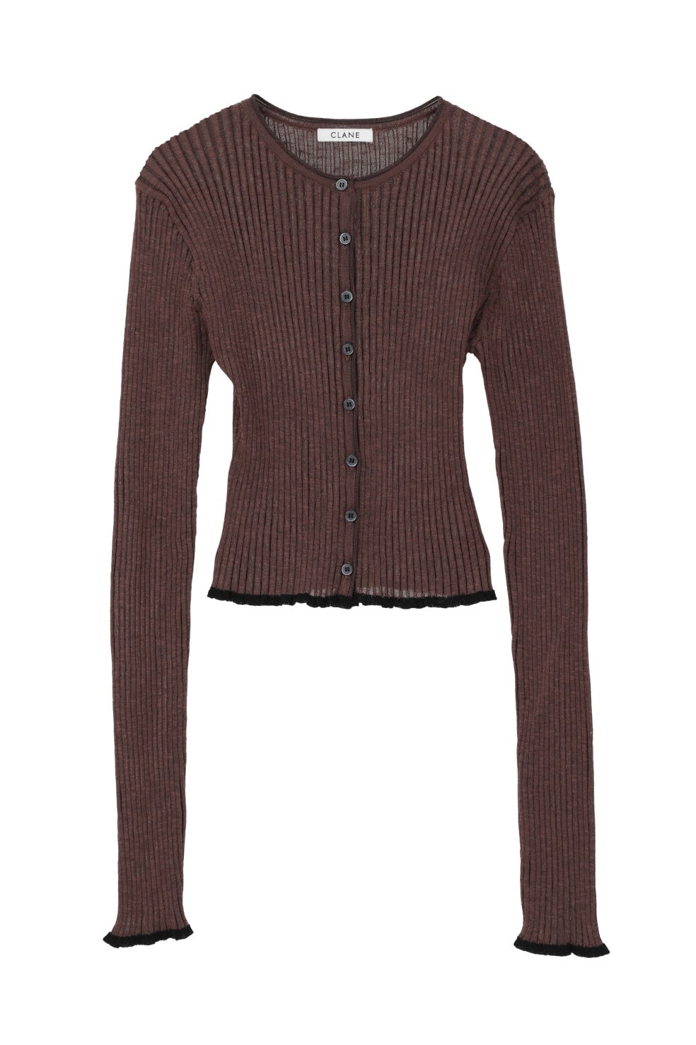 CONTRAST TRIM SHEER KNIT CARDIGAN｜TOPS(トップス)｜CLANE OFFICIAL