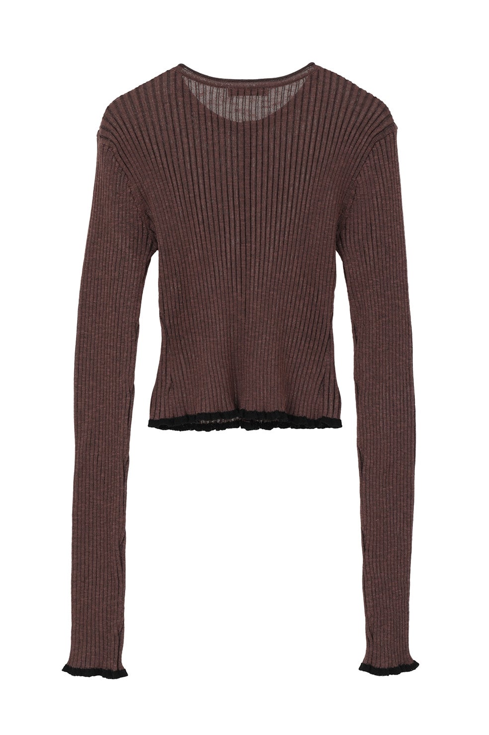 CLANE ニットトレンカ CONTRAST TRIM SHEER KNIT CARDIGAN｜TOPS(トップス)｜CLANE OFFICIAL