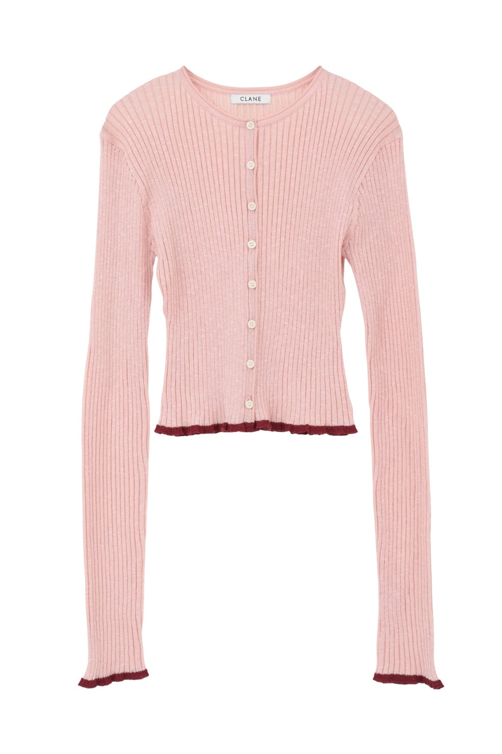 CONTRAST TRIM SHEER KNIT CARDIGAN｜TOPS(トップス)｜CLANE OFFICIAL