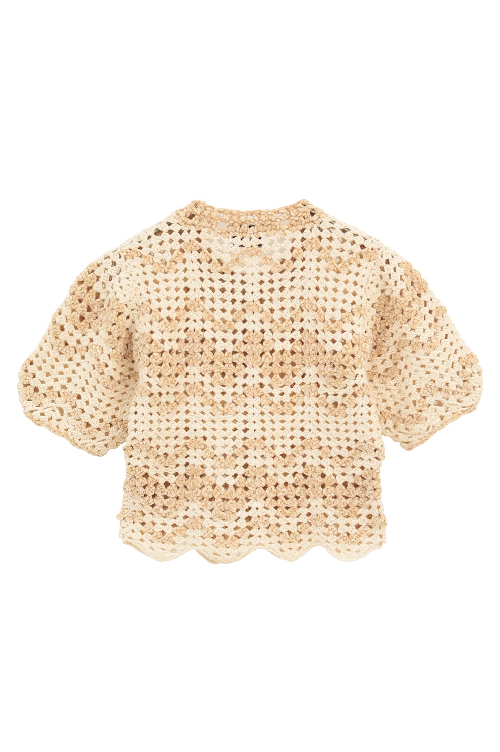 MALL BORDER HAND CROCHET KNIT CARDIGAN｜TOPS(トップス)｜CLANE