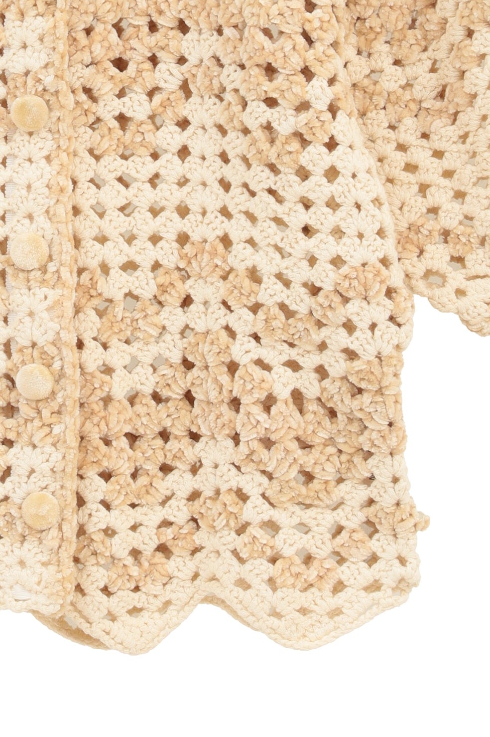 MALL BORDER HAND CROCHET KNIT CARDIGAN｜TOPS(トップス)｜CLANE