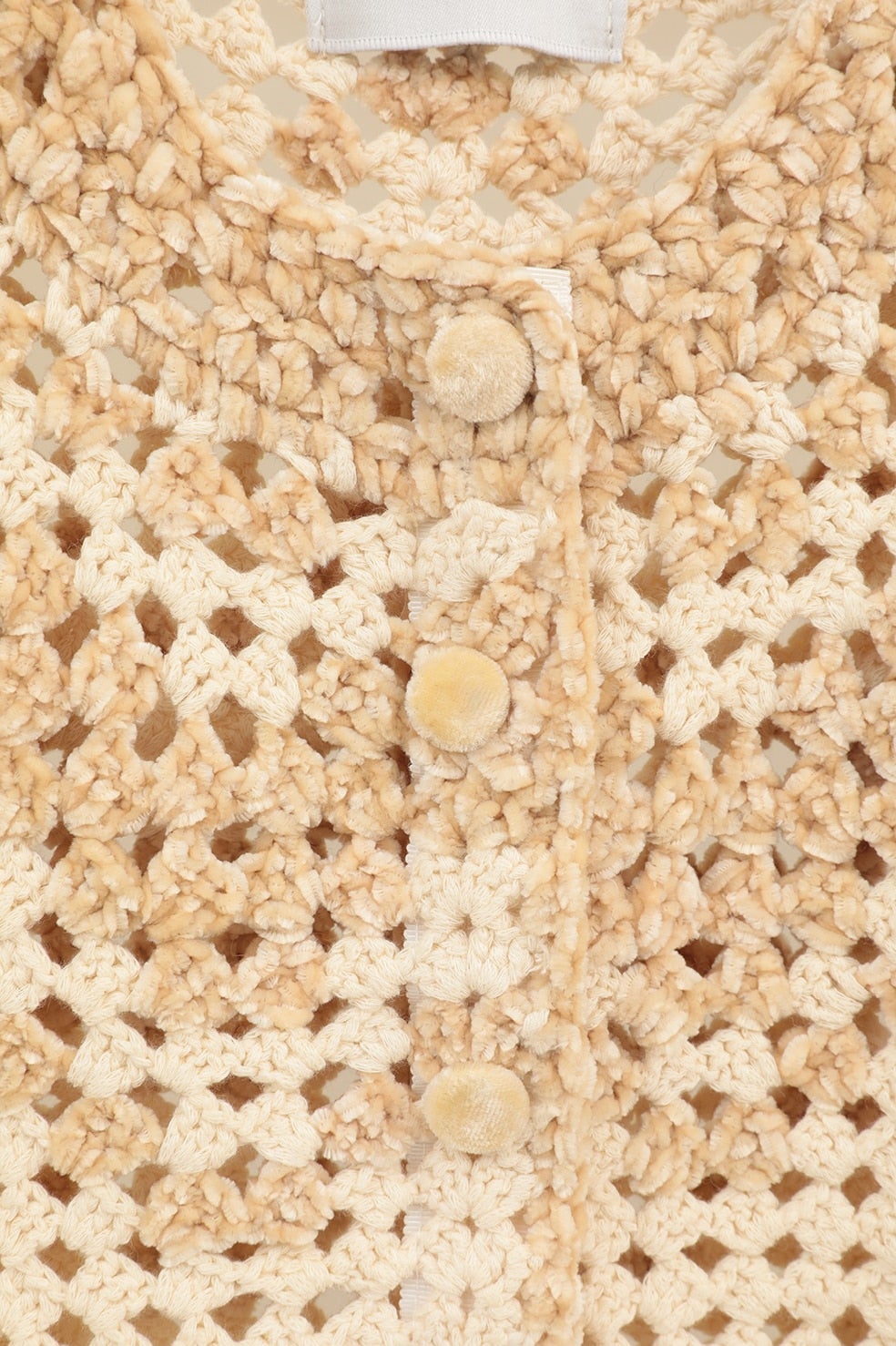 MALL BORDER HAND CROCHET KNIT CARDIGAN｜TOPS(トップス)｜CLANE