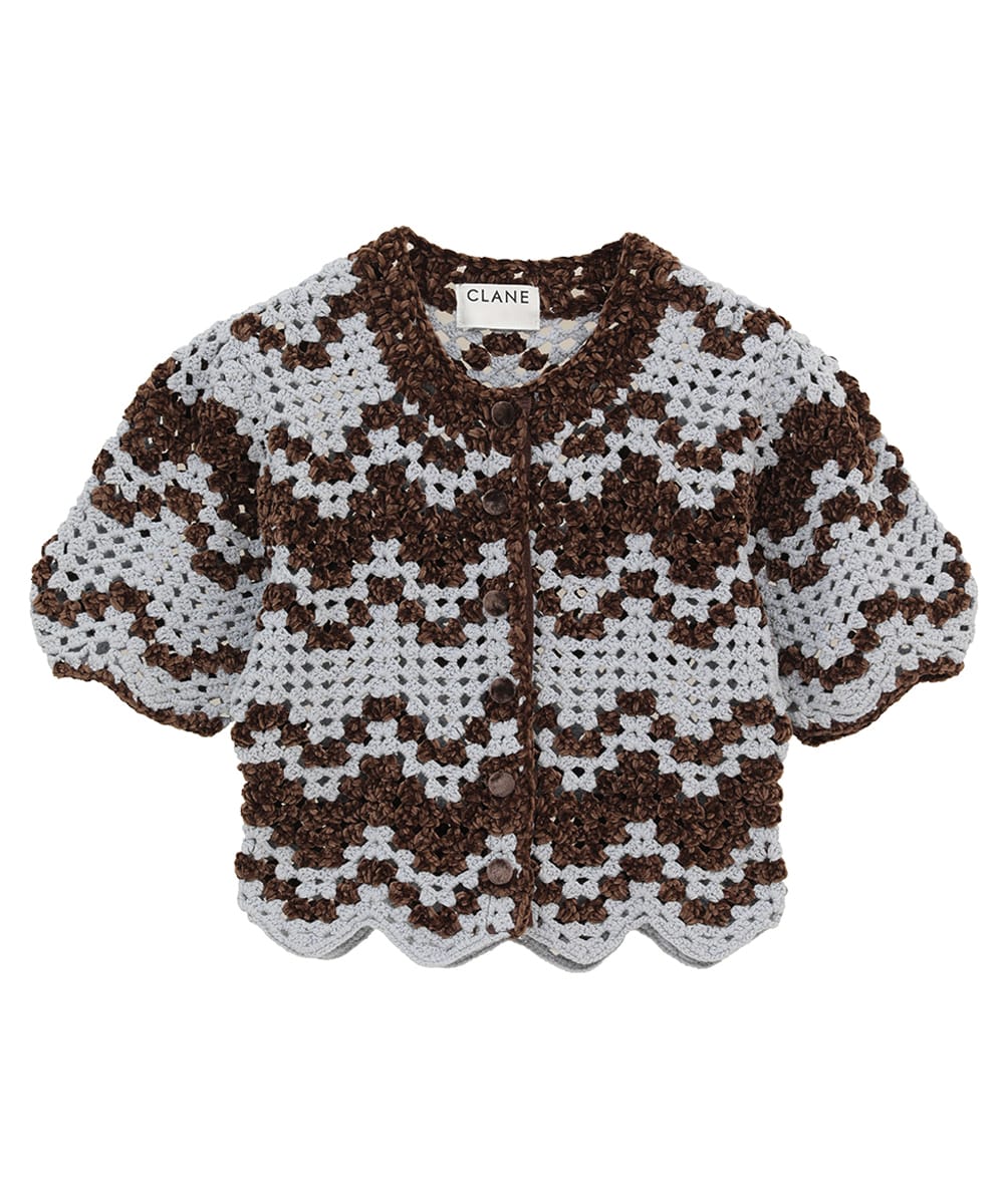 CLANE ニット MALL BORDER HAND CROCHET KNIT CARDIGAN｜TOPS(トップス)｜CLANE