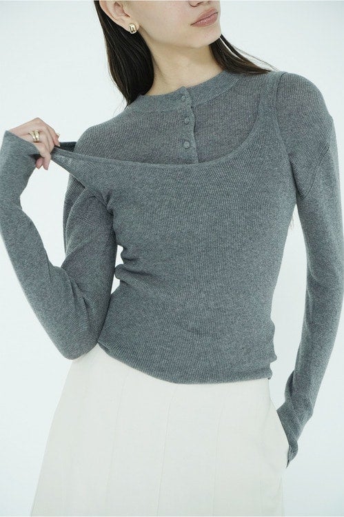 BUTTON CARDIGAN TANK SET