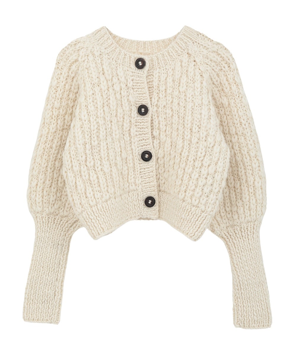 W FACE CHUNKY HAND KNIT CARDIGAN