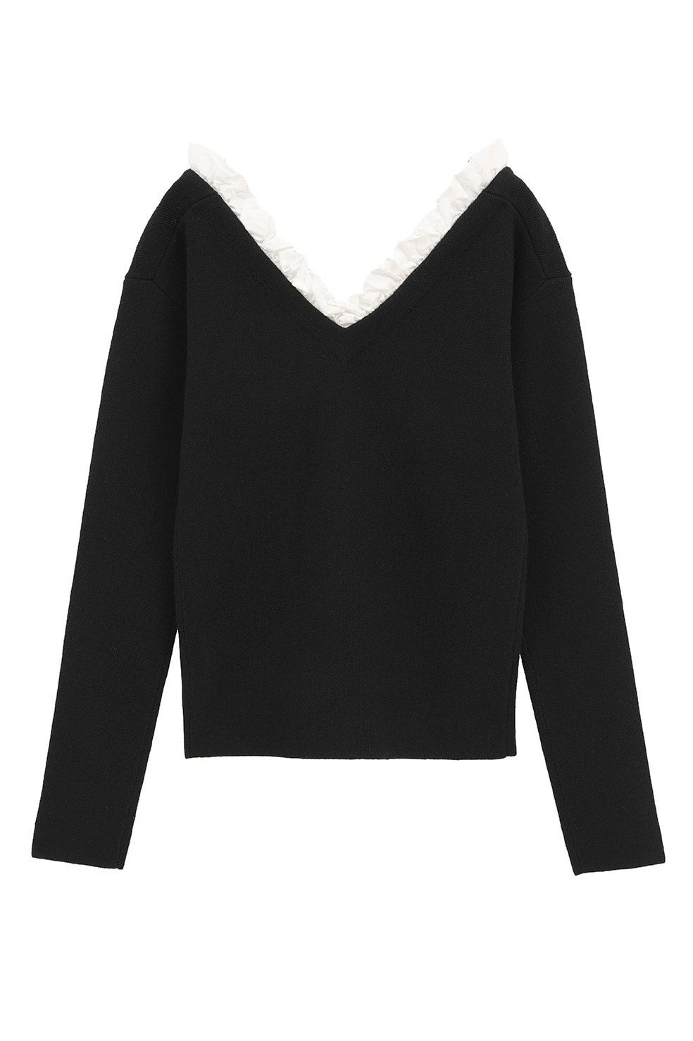 最終値下げCLANE 2WAY FRILL V NECK KNIT TOPS 1 2WAY FRILL V NECK KNIT TOPS｜TOPS(トップス)｜CLANE OFFICIAL ONLINE