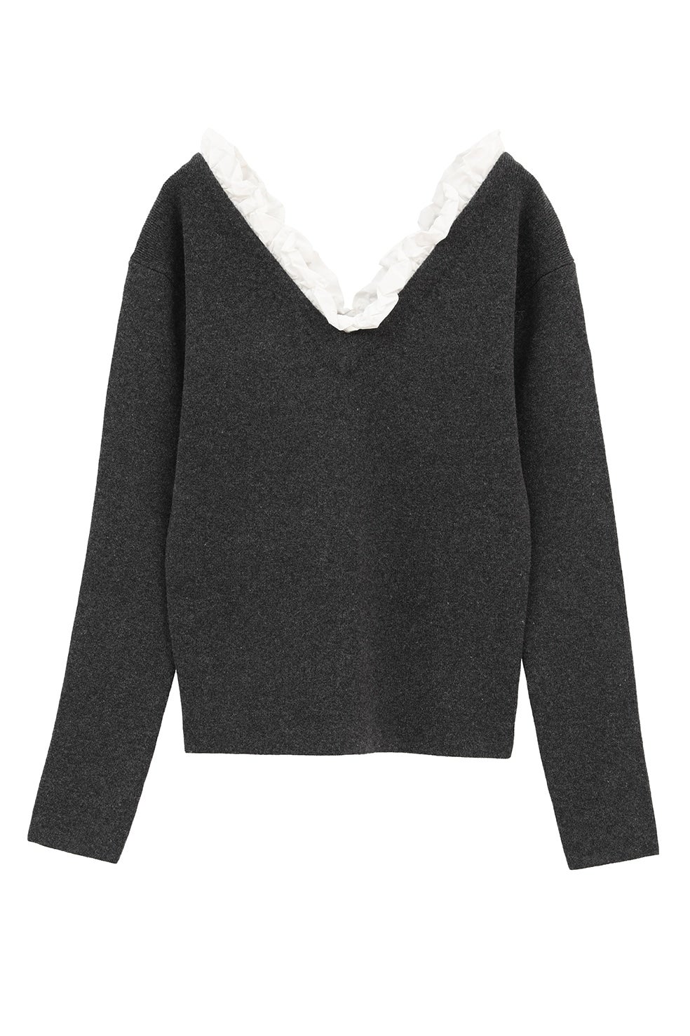 最終値下げCLANE 2WAY FRILL V NECK KNIT TOPS 1 2WAY FRILL V NECK KNIT TOPS｜TOPS(トップス)｜CLANE OFFICIAL ONLINE