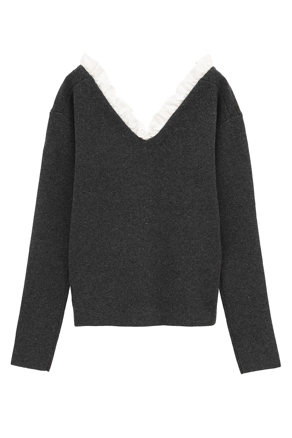 2WAY FRILL V NECK KNIT TOPS｜TOPS(トップス)｜CLANE OFFICIAL ONLINE