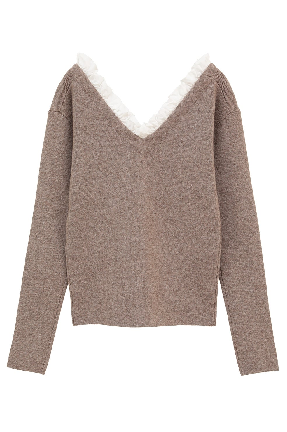 2WAY FRILL V NECK KNIT TOPS｜TOPS(トップス)｜CLANE OFFICIAL ONLINE