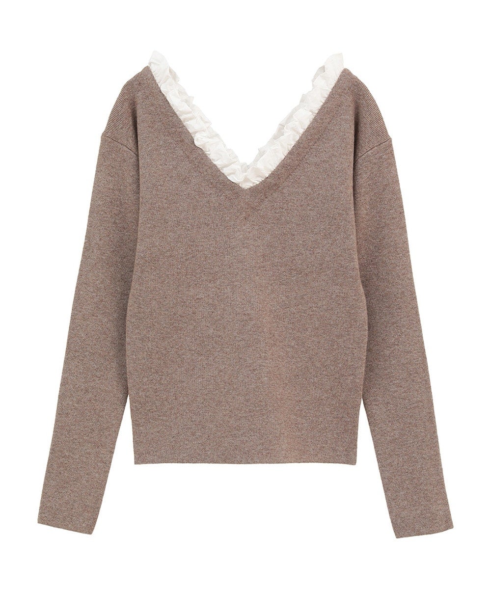 2WAY FRILL V NECK KNIT TOPS｜TOPS(トップス)｜CLANE OFFICIAL ONLINE