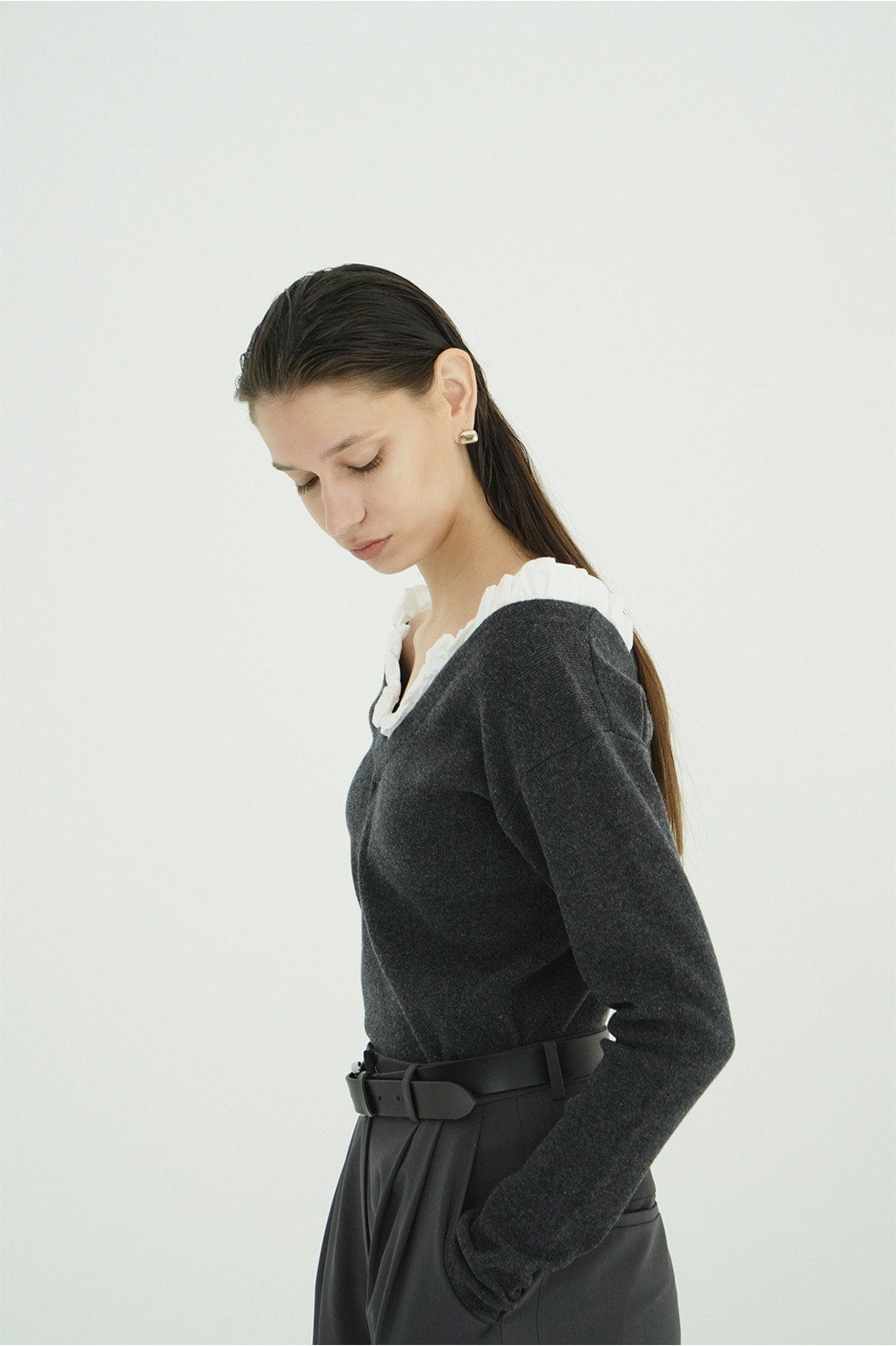 2WAY FRILL V NECK KNIT TOPS｜TOPS(トップス)｜CLANE OFFICIAL ONLINE
