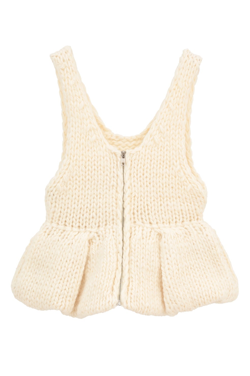 W FACE HAND KNIT PEPLUM BUSTIER｜TOPS(トップス)｜CLANE OFFICIAL