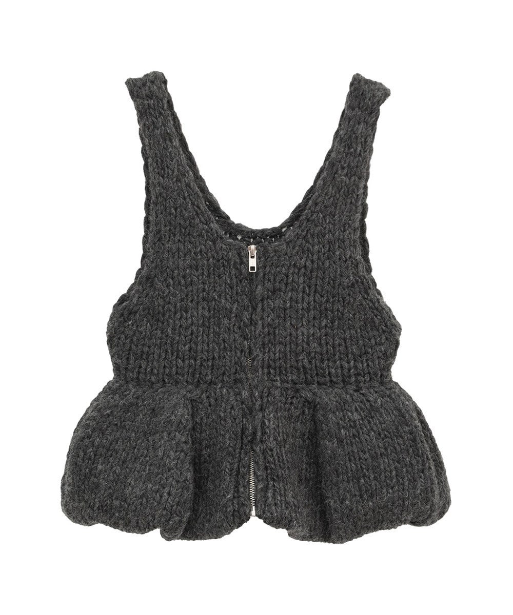 W FACE HAND KNIT PEPLUM BUSTIER｜TOPS(トップス)｜CLANE OFFICIAL