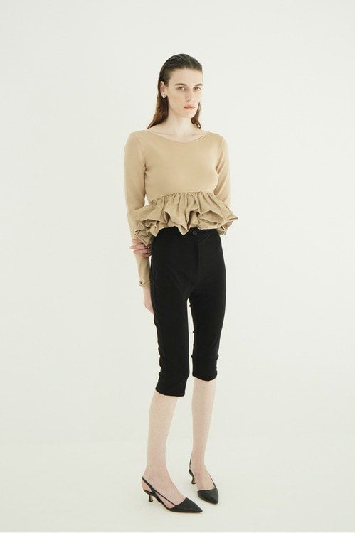 W BALLOON SHORT KNIT TOPS