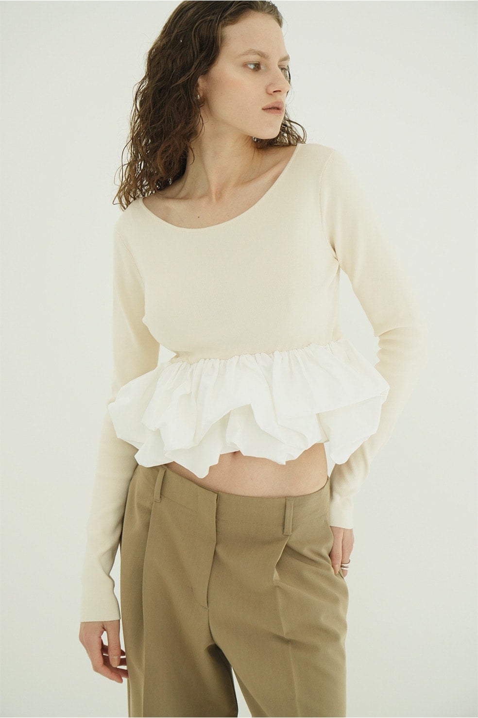 W BALLOON SHORT KNIT TOPS｜TOPS(トップス)｜CLANE OFFICIAL ONLINE STORE