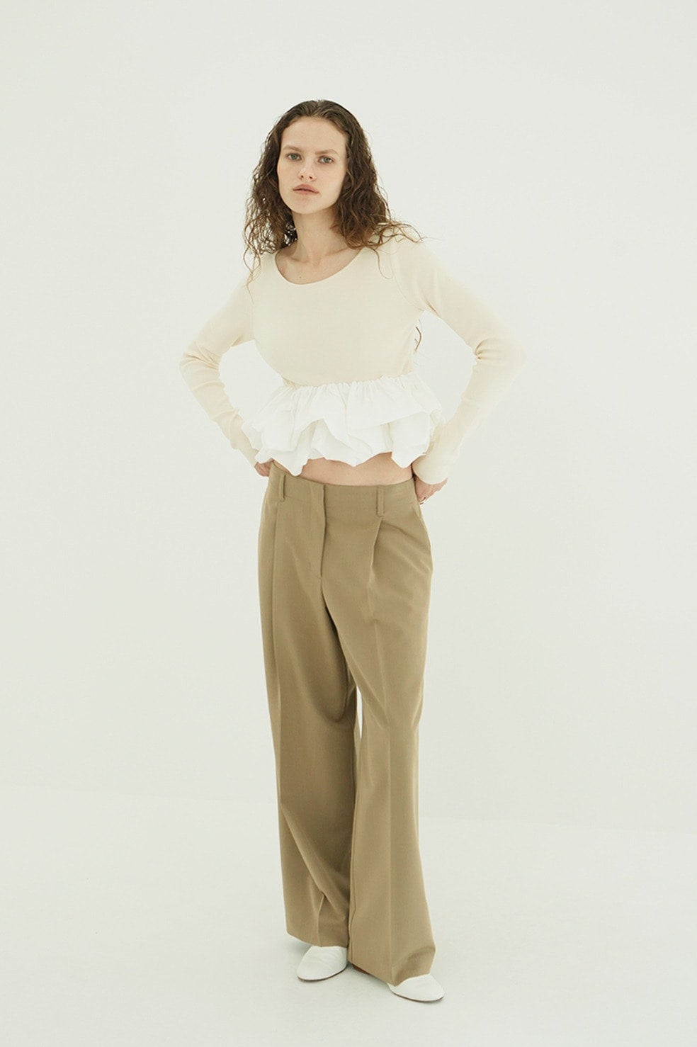 W BALLOON SHORT KNIT TOPS｜TOPS(トップス)｜CLANE OFFICIAL ONLINE STORE