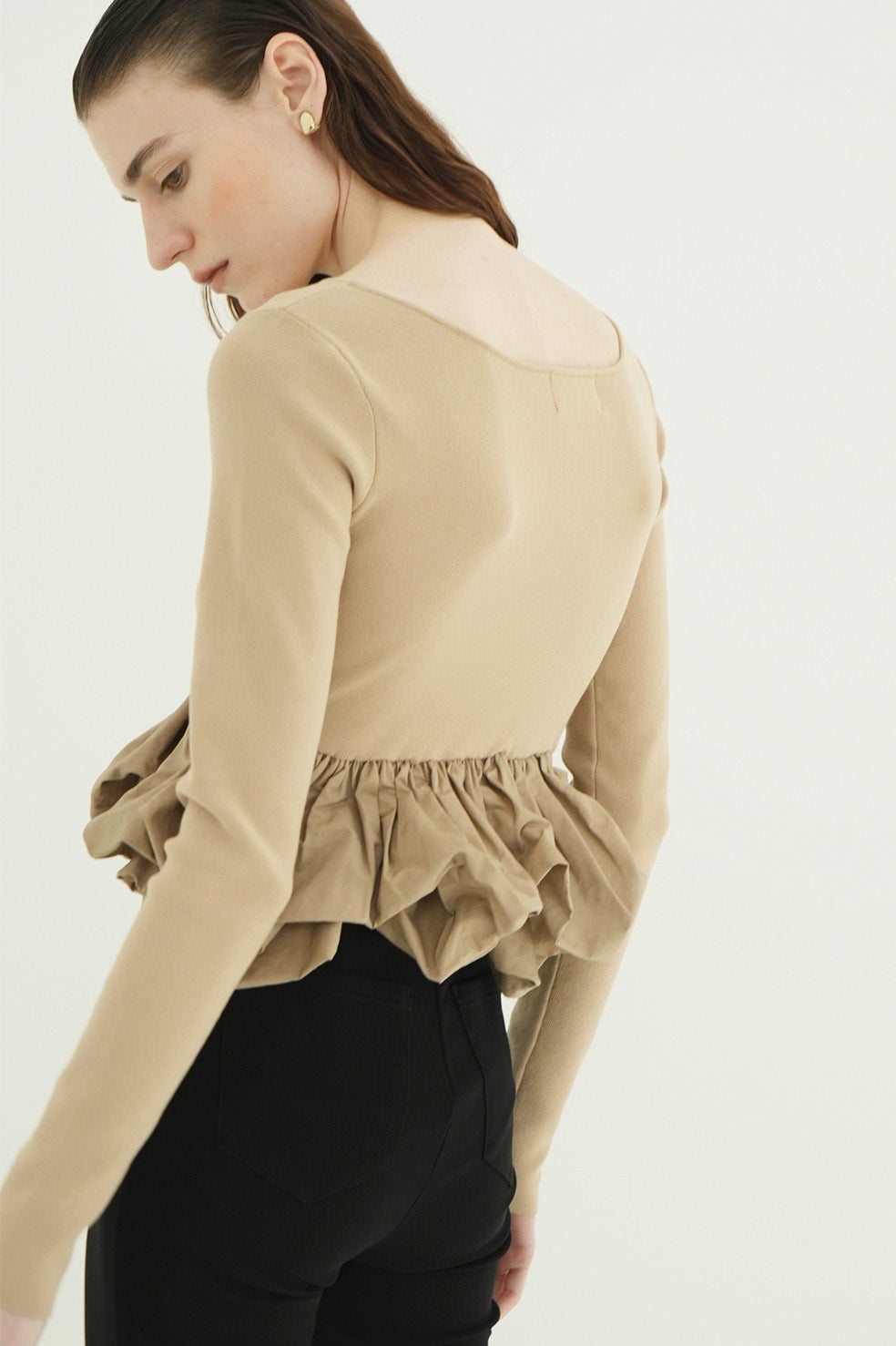 W BALLOON SHORT KNIT TOPS｜TOPS(トップス)｜CLANE OFFICIAL ONLINE STORE