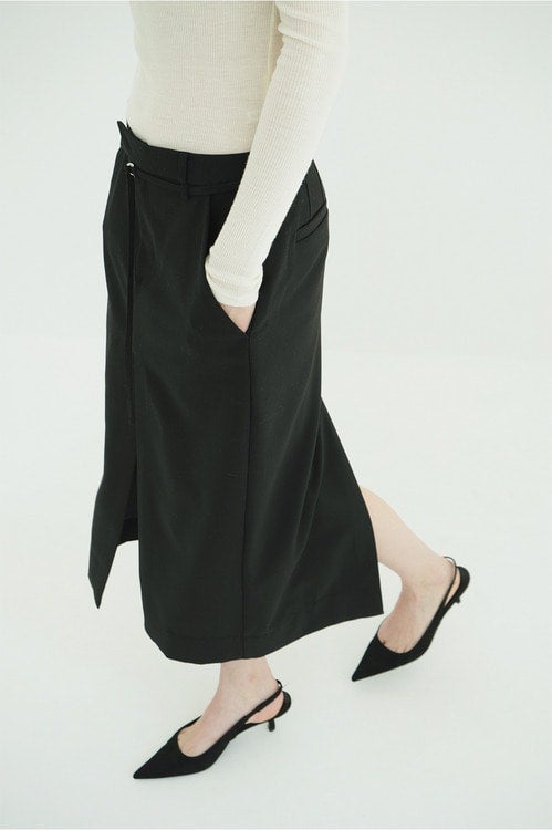 LOW WAIST DOUBLE SLIT TIGHT SKIRT