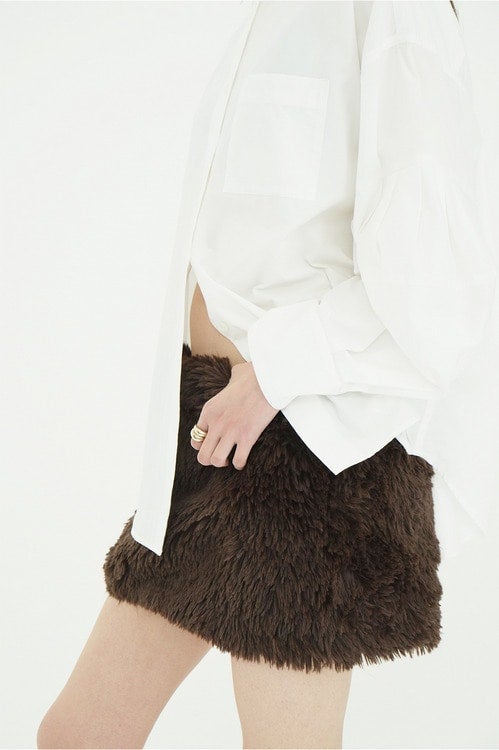 FAKE FUR MINI SKIRT