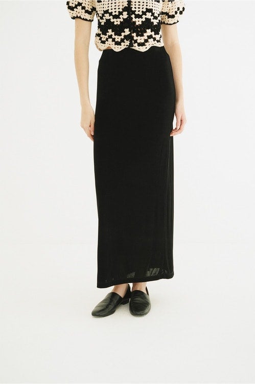 LUSTROUS RIB TIGHT SKIRT