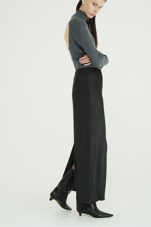 SATIN STRAIGHT MAXI SKIRT