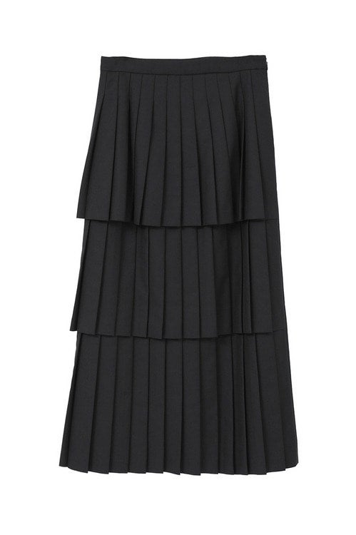 KIM YOU JUNG×CLANE W FACE PLEATS SKIRT