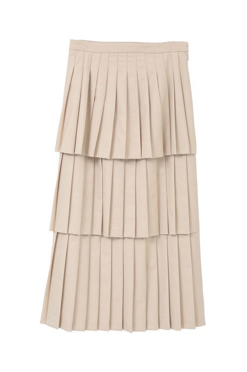 KIM YOU JUNG×CLANE W FACE PLEATS SKIRT