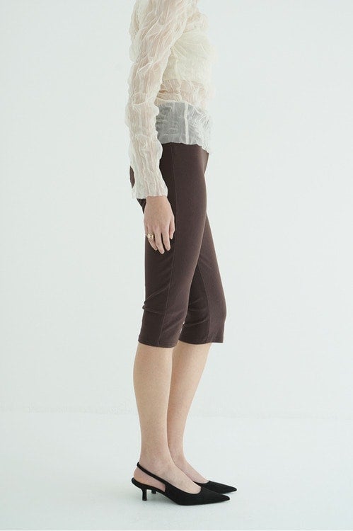 STRETCH RIB CAPRI PANTS
